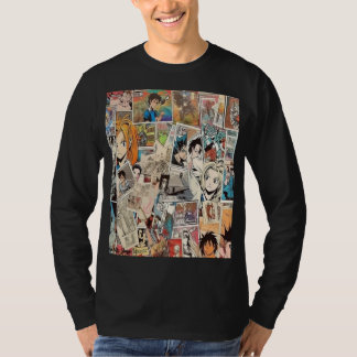 Manga Comic Strips Universell Long Sleeve T - Shir T-Shirt