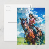 Manga Cowgirl's AlpenEscape Postkarte (Vorne/Hinten)