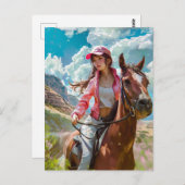 Manga Cowgirl's AlpenEscape Postkarte (Vorne/Hinten)