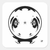 Manga-Ding Quadratischer Aufkleber (Vorderseite)