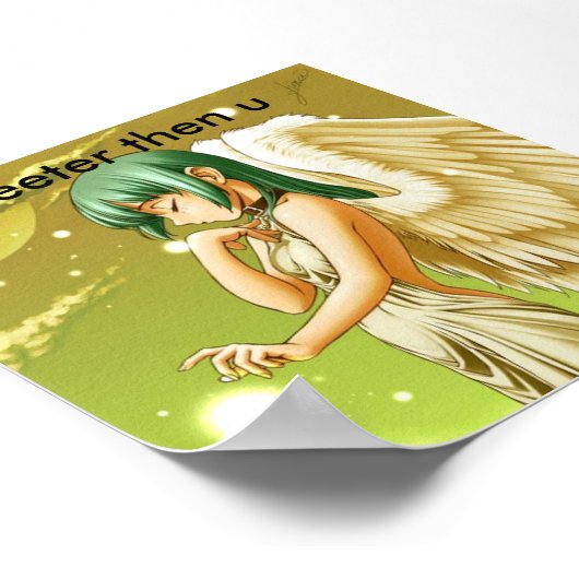 Manga Engel Sweater dann u Poster (Ecke)