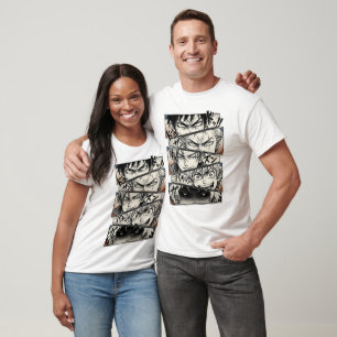 Manga-Eyes-Collage-T-Shirt – Intensives Anime-Pane T-Shirt