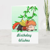 Manga fairy, Birthday Wishes Karte (Vorderseite)