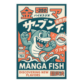 Manga-Fisch Fotodruck