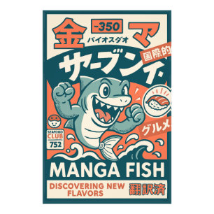 Manga-Fisch Fotodruck