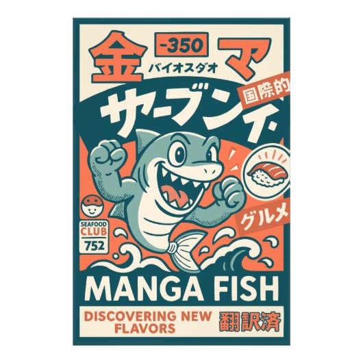 Manga-Fisch Fotodruck (Vorne)