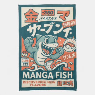 Manga-Fisch Geschirrtuch