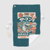 Manga-Fisch Golfhandtuch (Insitu)