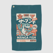 Manga-Fisch Golfhandtuch (Vorderseite)