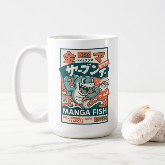 Manga-Fisch Kaffeetasse (Mit Donut)