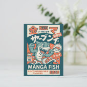 Manga-Fisch Postkarte (Stehend Vorderseite)