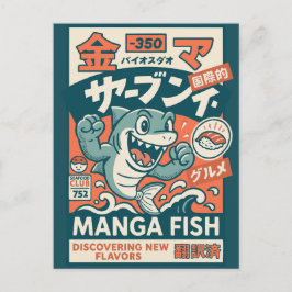 Manga-Fisch Postkarte
