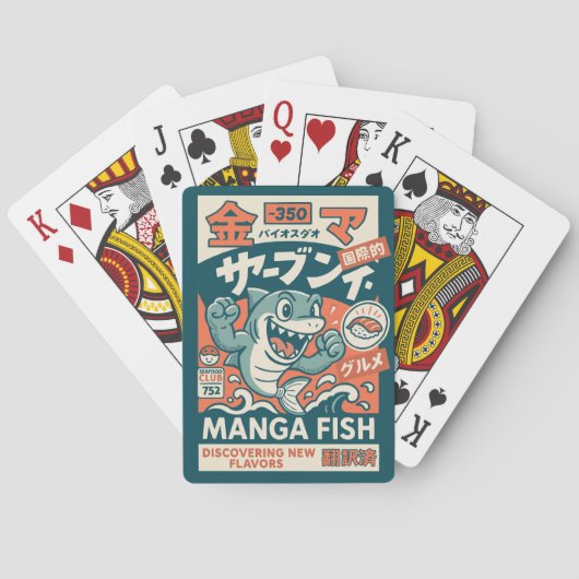 Manga-Fisch Spielkarten (Rückseite)