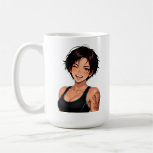 Manga Fitnessstudio Mädchen Workout Fitness Kaffee Kaffeetasse