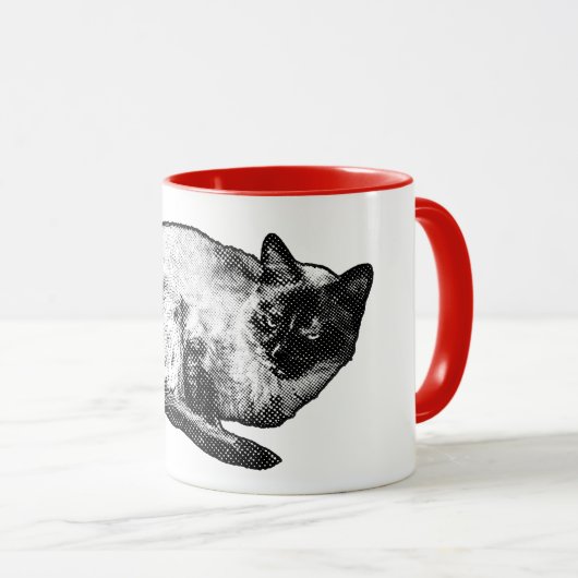 Manga-getupfter Winterlocken Tasse (VorderseiteRechts)