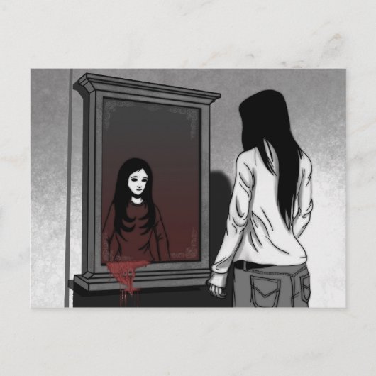 Manga Girl Card Postkarte (Vorderseite)