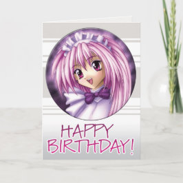 Manga Girl Maid Birthday Karte