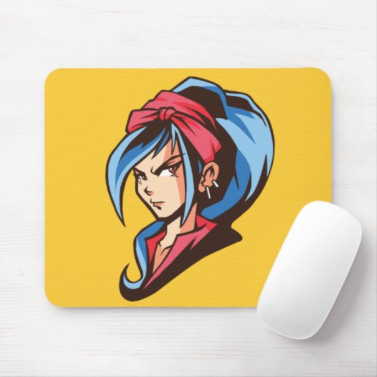 Manga Girl Mousepad (Mit Mouse)
