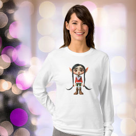 Manga Girl Weihnachts-Elf Frauen T-Shirt
