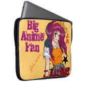 Manga girl with butterflies laptopschutzhülle (Vorne Rechts)