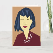 Manga Haar Geburtstagsmädchen Karte (Vorderseite)