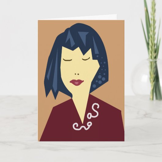 Manga Haar Geburtstagsmädchen Karte (Vorderseite)