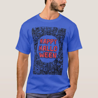 Manga Happy Halloween Ghost Ghoul Witch T-Shirt