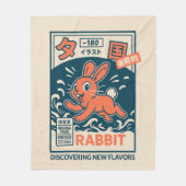 Manga-Hase Fleecedecke (Vorderseite)