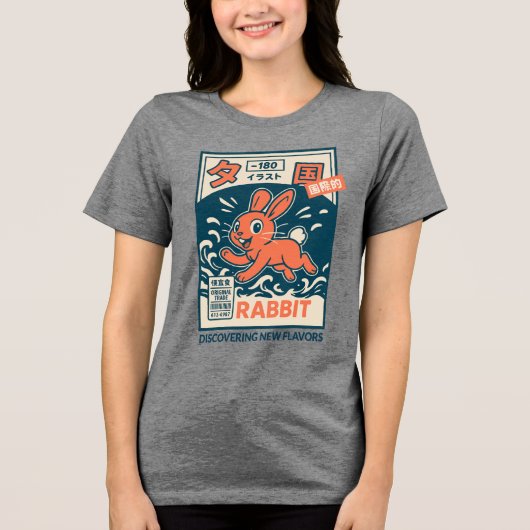 Manga-Hase Tri-Blend Shirt (Vorderseite)