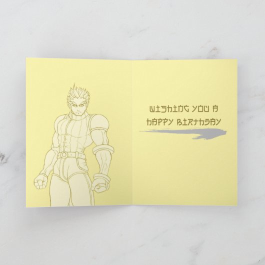Manga Held-Geburtstag Karte (Innenseite)