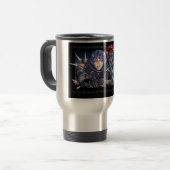 Manga Krieger Reisebecher (Vorderseite Links)