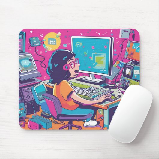 Manga-Mausmatte Mousepad (Mit Mouse)