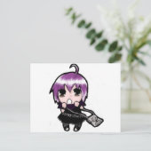Manga Mizuki Pink Postkarte (Stehend Vorderseite)