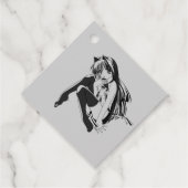 Manga, Neko Catgirl Furry Kawaii Loli Geschenkanhänger (Rückseite)