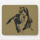 Manga, Neko Catgirl Furry Kawaii Loli Mousepad (Vorne)