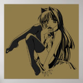 Manga, Neko Catgirl Furry Kawaii Loli Poster (Vorne)