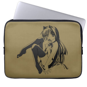 Manga, Neko Katzenmädchen Furry Kawaii Loli Laptopschutzhülle