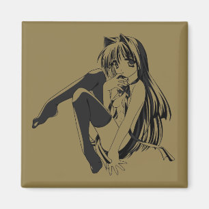 Manga, Neko Katzenmädchen Furry Kawaii Loli Magnet