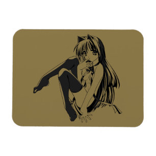 Manga, Neko Katzenmädchen Furry Kawaii Loli Magnet