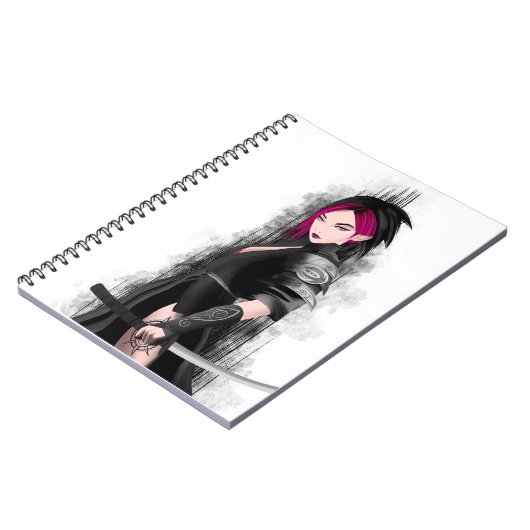 Manga-Samurai Notizblock (Linke Seite)