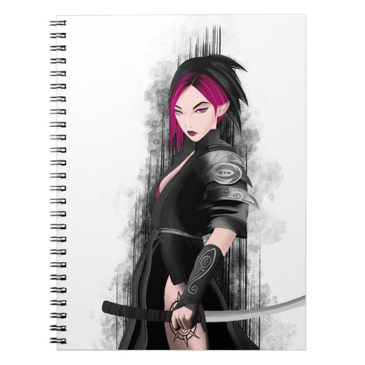 Manga-Samurai Notizblock (Vorderseite)