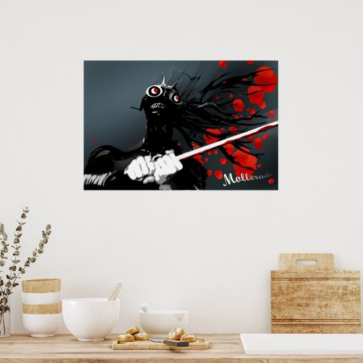 Manga Samurai Poster (Küche)