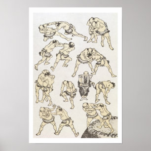 Manga: Studien über Gesten und Haltungen von Kämpf Poster