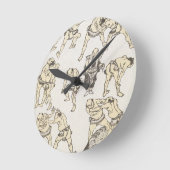 Manga: studies of gestures and postures of wrestle runde wanduhr (Winkel)