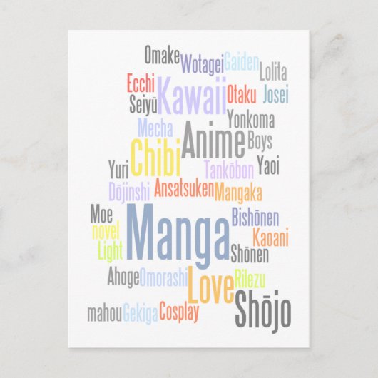 Manga Tag Postkarte (Vorderseite)