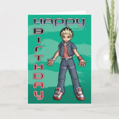 Manga Typ Birthday Karte (Vorderseite)