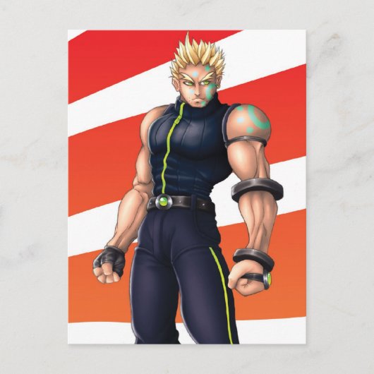 Manga Video Game Hero Postkarte (Vorderseite)