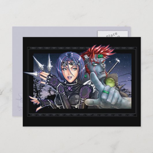 Manga Warriors Postkarte (Vorne/Hinten)