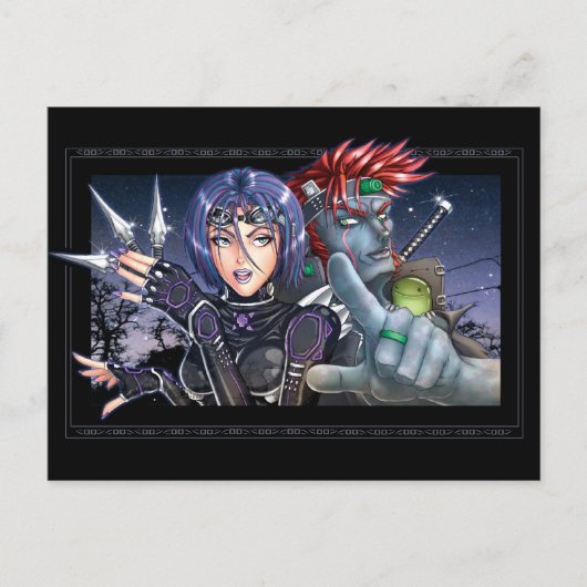 Manga Warriors Postkarte (Vorderseite)