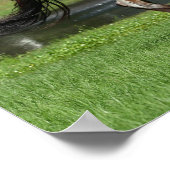 Mangalarga läuft vor dem Brunnen Poster (Ecke)